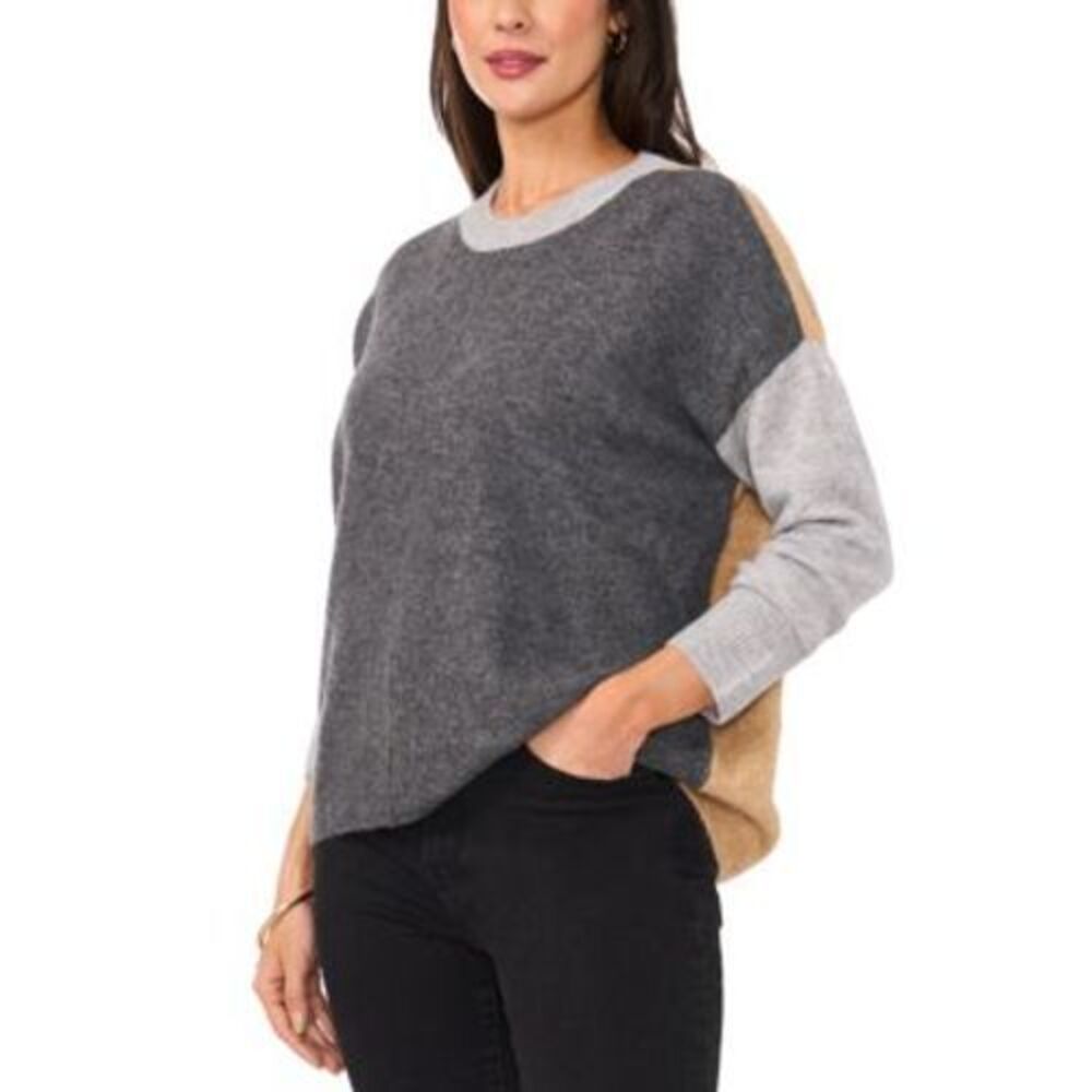 Philosophy Women's Medium Color‎ Blocking Drop Shoulder Oversize Boxy Sweater